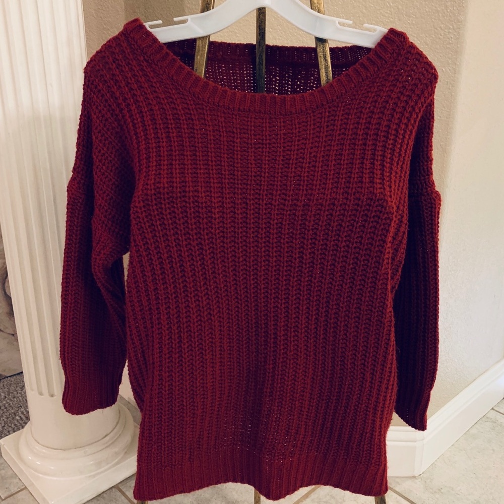 Red sweater no tags.
